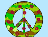 Dibujo Símbolo de la paz pintado por adricasa