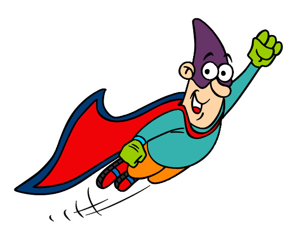 Dibujo Súper héroe volando pintado por Unai123456