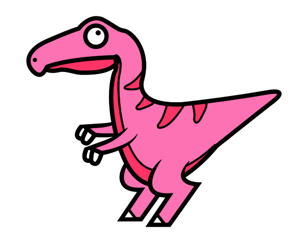Dibujo Velociraptor bebé pintado por lulik