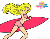 Dibujo Barbie corre al agua pintado por enmaxiomi