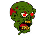 Dibujo Cabeza de zombi pintado por harr