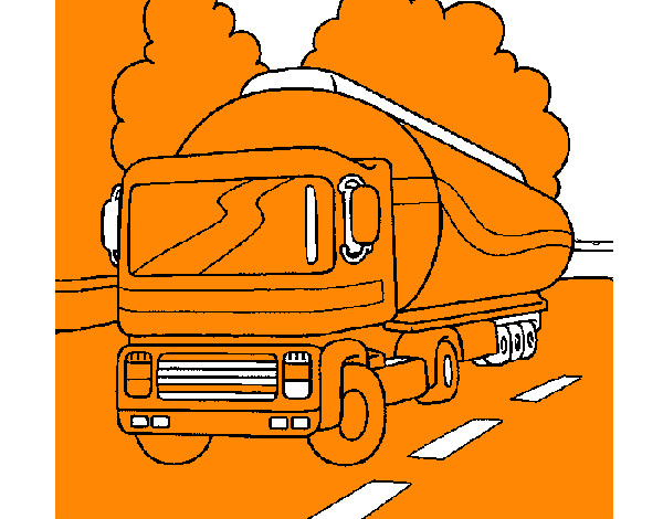 Dibujo Camión cisterna pintado por odeth