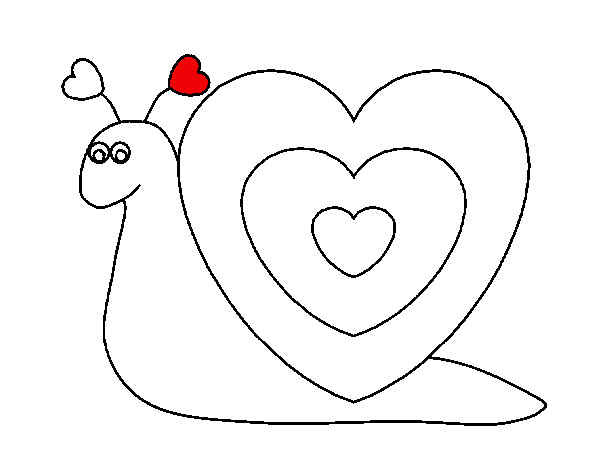 Dibujo Caracol corazón pintado por Manelysgs