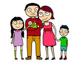 Dibujo Familia unida pintado por facundo10