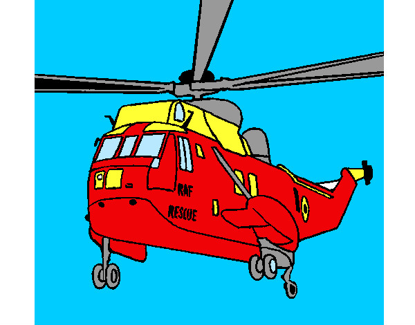 Dibujo Helicóptero al rescate pintado por enriquez