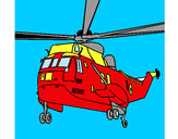 Dibujo Helicóptero al rescate pintado por enriquez