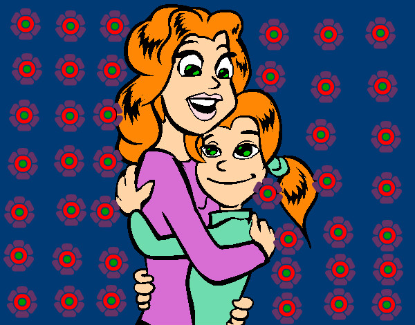 Dibujo Madre e hija abrazadas pintado por Gabigomi
