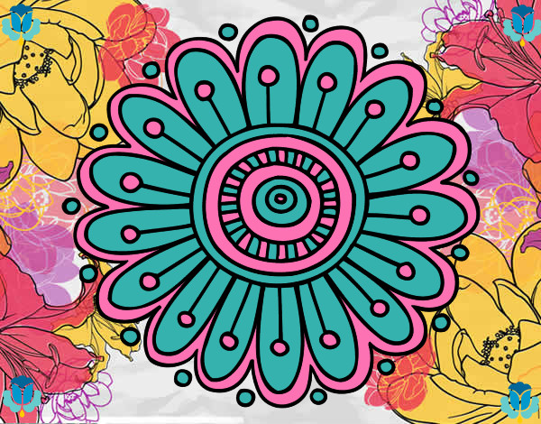 Dibujo Mandala margarita pintado por rosa303060