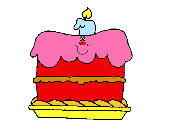 Dibujo Pastel de cumpleaños pintado por shakirita