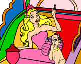 Dibujo Princesa cantante y su perrita pintado por lucy7