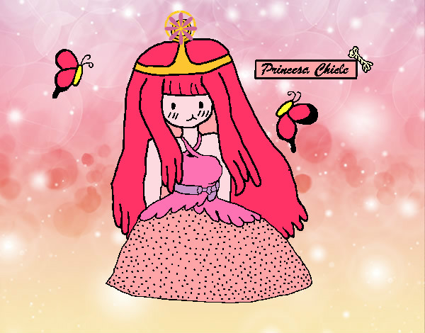 Dibujo Princesa chicle pintado por adricasa