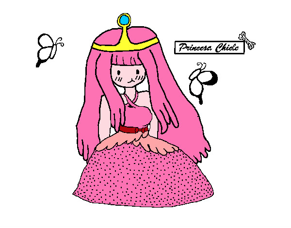 Dibujo Princesa chicle pintado por ALEXAS