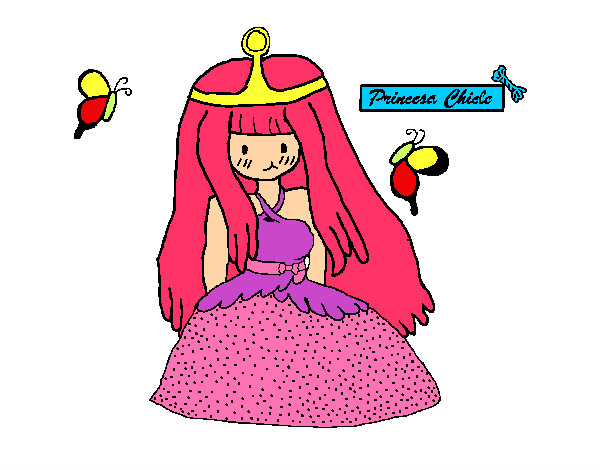 Dibujo Princesa chicle pintado por mafevaleri