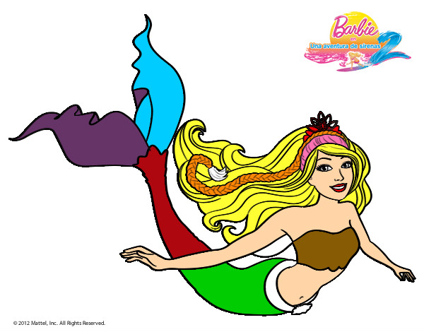 Dibujo Sirena contenta pintado por lucy7
