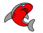 Dibujo Tiburón nadando pintado por ADRIAN7