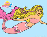Dibujo Barbie sirena pintado por Sofi8