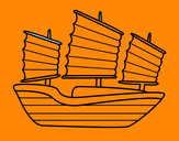 Dibujo Barco oriental pintado por joaquin-li