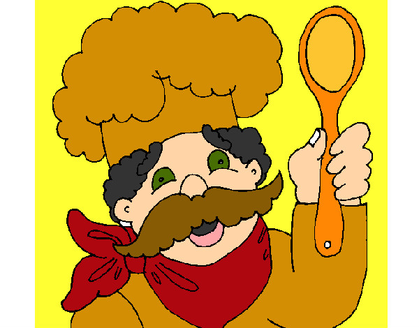 Dibujo Chef con bigote pintado por gonsalo
