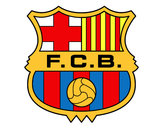 Dibujo Escudo del F.C. Barcelona pintado por Felicaso 