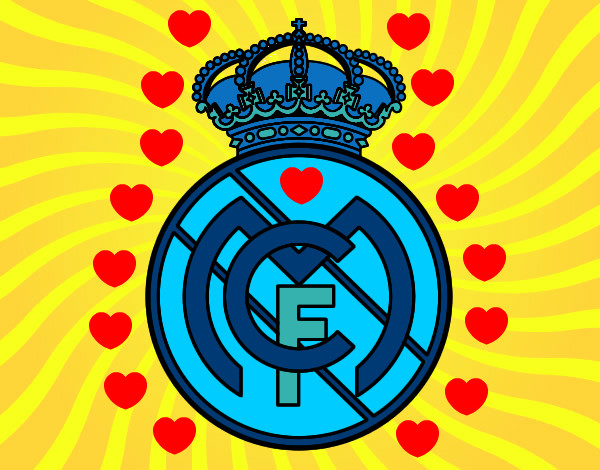 Dibujo Escudo del Real Madrid C.F. pintado por carly2001