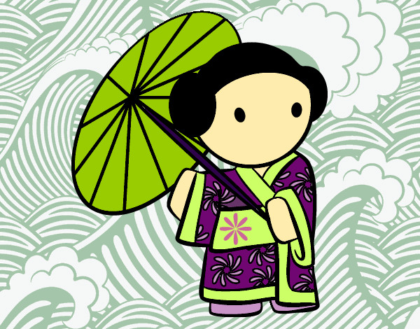 sonrojo pegamento Aire acondicionado Dibujo de Geisha con sombrilla pintado por Picasseta en Dibujos.net el día  26-09-13 a las 17:44:12. Imprime, pinta o colorea tus propios dibujos!