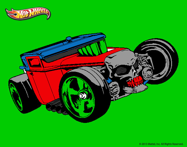 Dibujo Hot Wheels Bone Shaker pintado por jocmanuel