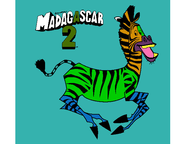 Dibujo Madagascar 2 Marty 1 pintado por Brisita09