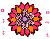 Dibujo Mándala con forma de flor weiss pintado por sarita0