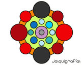 Dibujo Mandala con redondas pintado por colitadepa