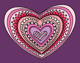 Dibujo Mandala corazón pintado por Sofi8