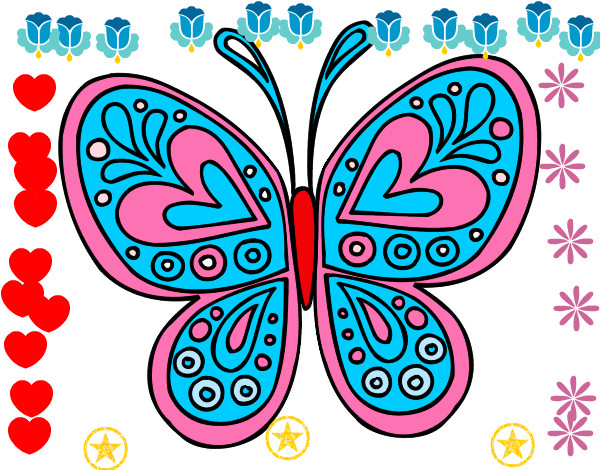 Dibujo Mandala mariposa pintado por Amancay99