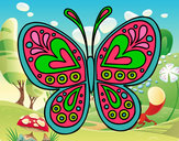 Dibujo Mandala mariposa pintado por lulu11