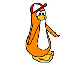 Dibujo Pingüino con gorra pintado por adricasa