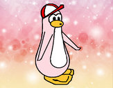 Dibujo Pingüino con gorra pintado por Sofi8