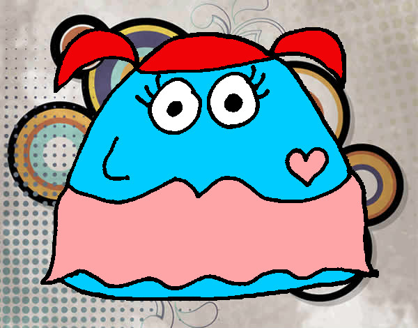 Dibujo Pou chica pintado por anais0123