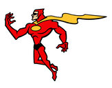 Dibujo Superhéroe poderoso pintado por Felicaso 