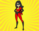Dibujo Superheroina pintado por Sofi8