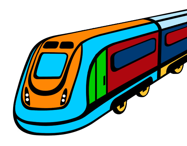 Dibujo Tren de alta velocidad pintado por soemi