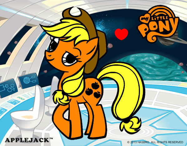 Dibujo Applejack pintado por Celinne19