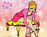 Dibujo Barbie con las zapatillas de ballet pintado por 62603208