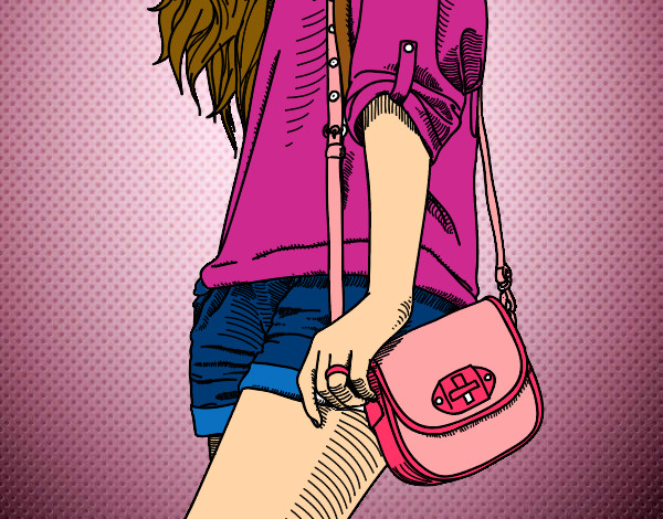 Dibujo Chica con bolso pintado por Ellinne