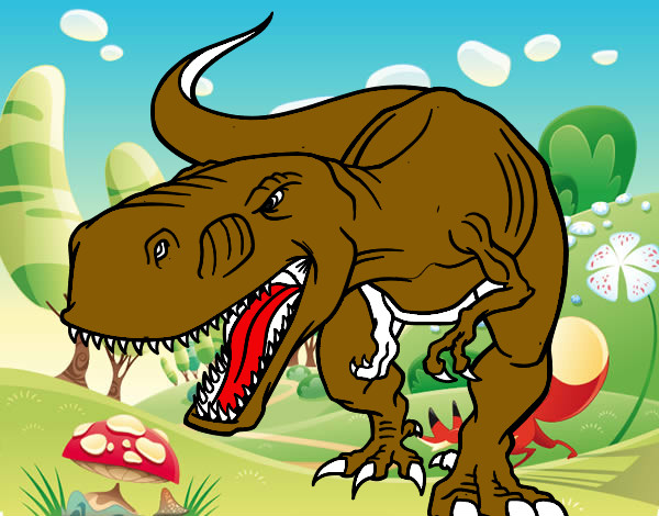 Dibujo Dinosaurio enfadado pintado por Moree