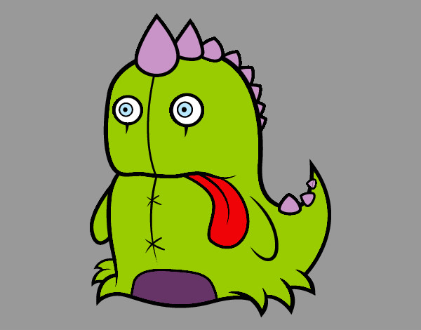 Dibujo Dinosaurio monstruoso pintado por vero_1D