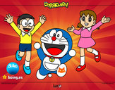 Dibujo Doraemon y amigos pintado por DaANIII