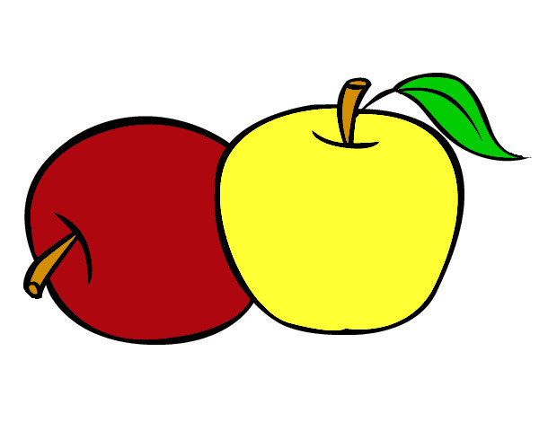 Dibujo Dos manzanas pintado por dannaricha