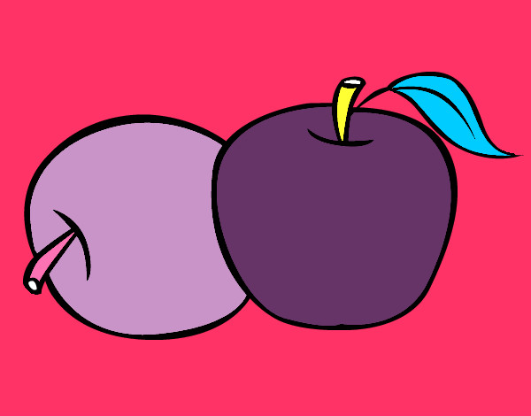 Dibujo Dos manzanas pintado por keteryn