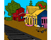 Dibujo Estación de tren pintado por israr