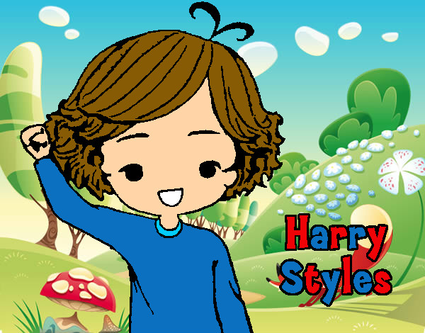 Dibujo Harry Styles pintado por directiona