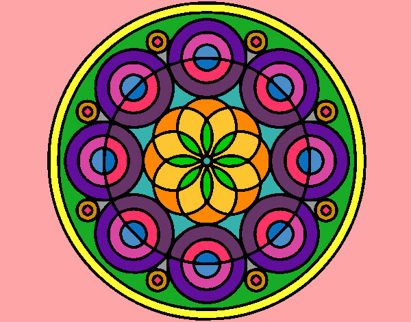 Dibujo Mandala 35 pintado por CandyRos