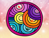 Dibujo Mandala circular pintado por Ferchavez